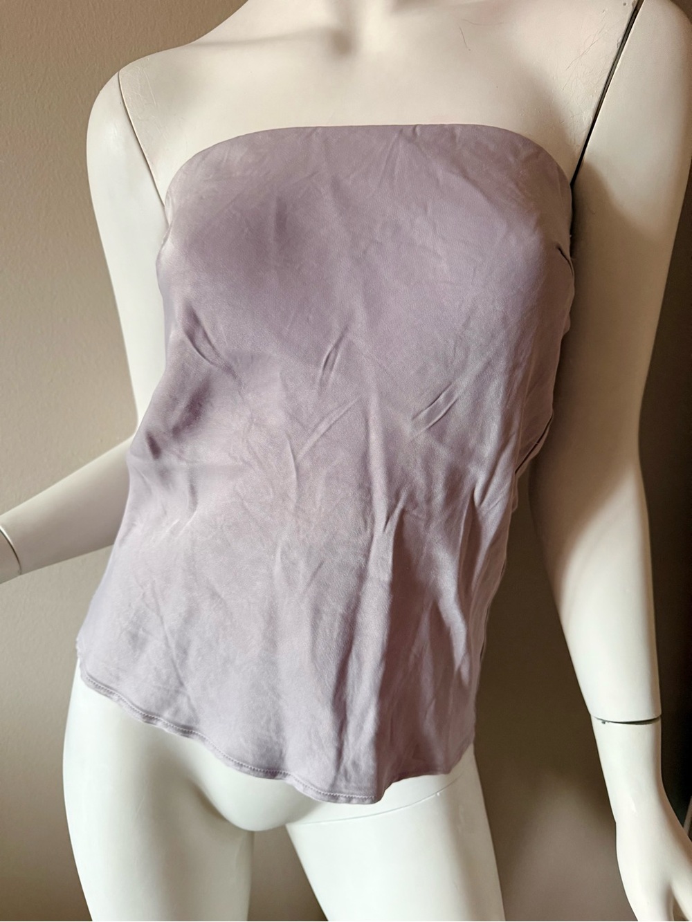 TOPSHOP Satin Lilac Strapless Tube top